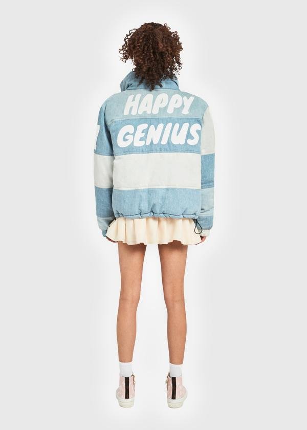 HAPPY GENIUS Denim Puffer Jacket