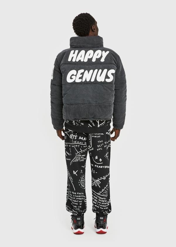 HAPPY GENIUS Denim Puffer Jacket